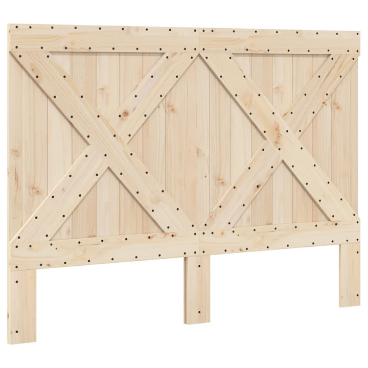 sengeramme med sengegavl 140x200 cm massivt fyrretræ hvid