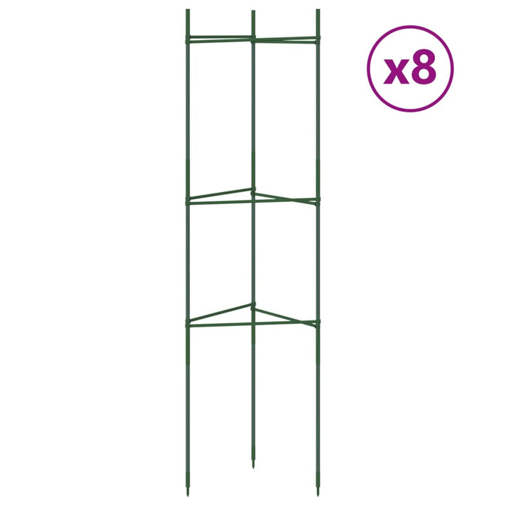 espalierer til tomater 8 stk. 116 cm stål og PP