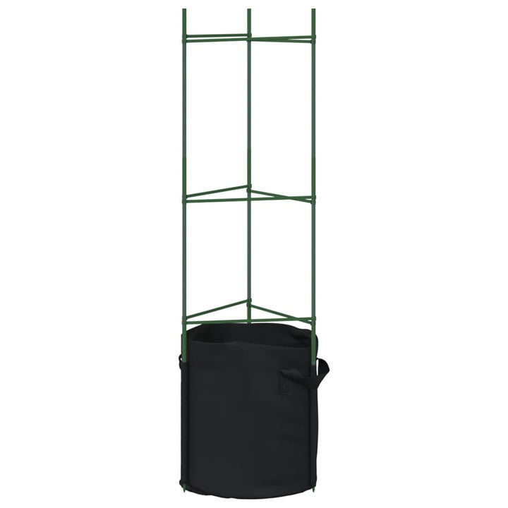 espalierer med planteposer 8 stk. 116 cm stål og PP