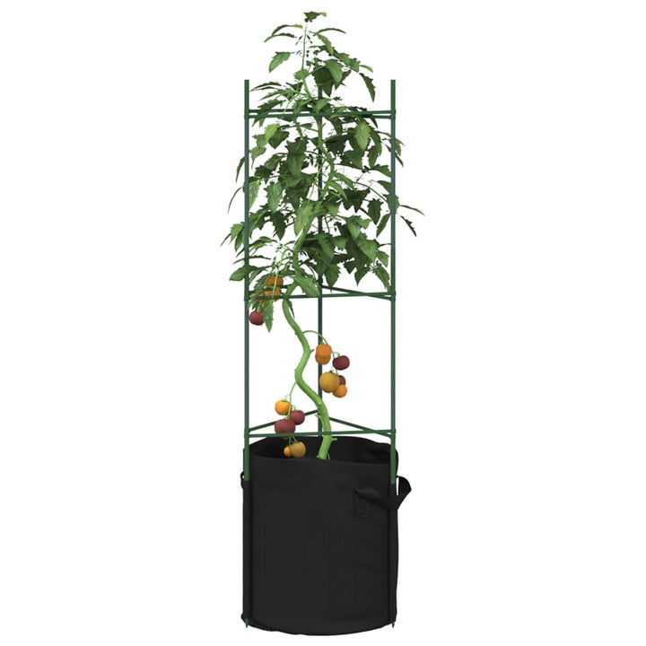 espalierer med planteposer 8 stk. 116 cm stål og PP