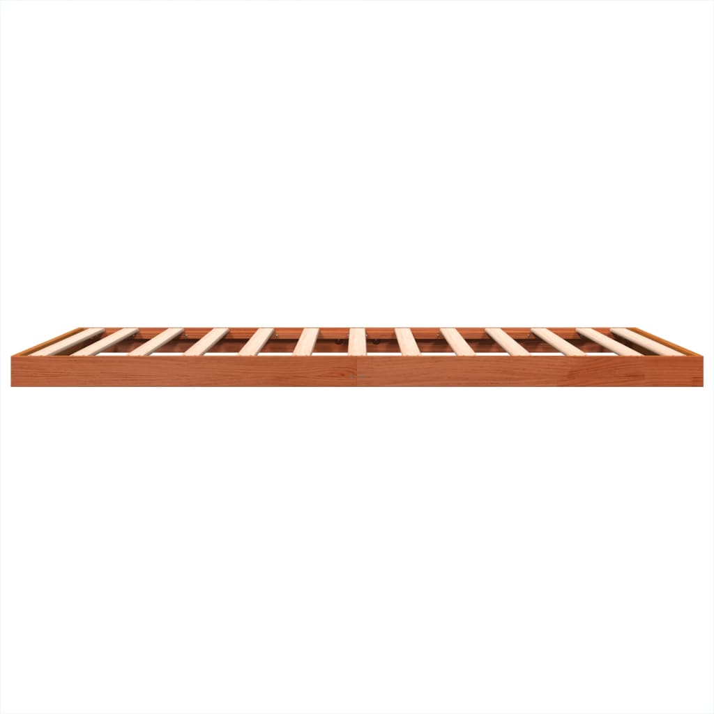 sengeramme 120x200 cm massivt fyrretræ gyldenbrun
