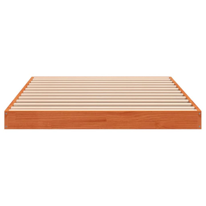 sengeramme 100x200 cm massivt fyrretræ gyldenbrun
