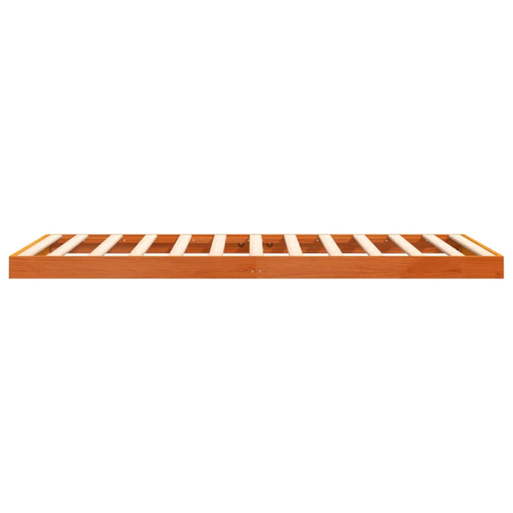 sengeramme 100x200 cm massivt fyrretræ gyldenbrun