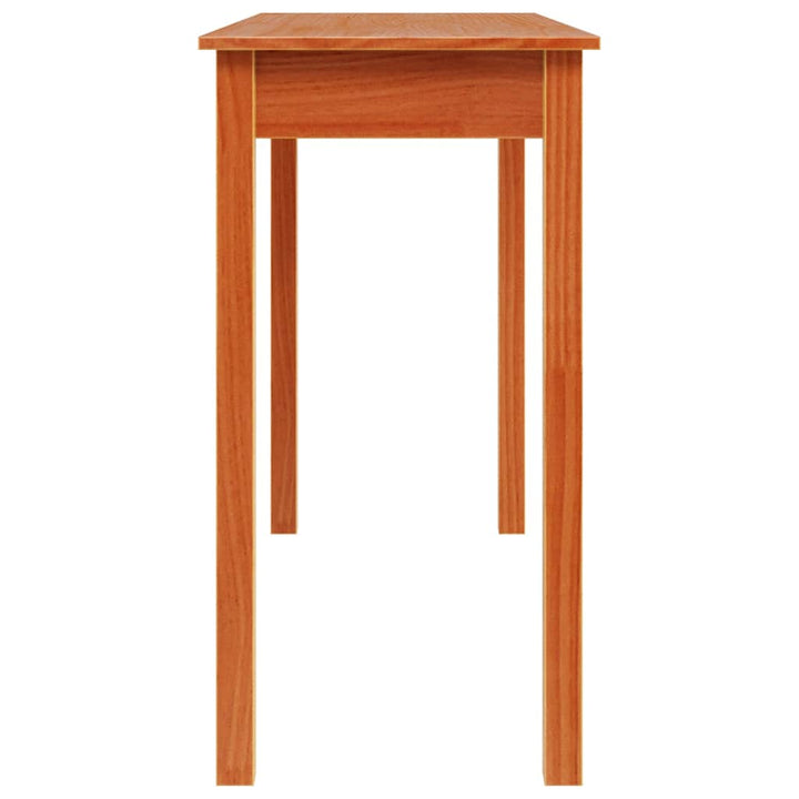 konsolbord 110x40x75 cm massivt fyrretræ gyldenbrun