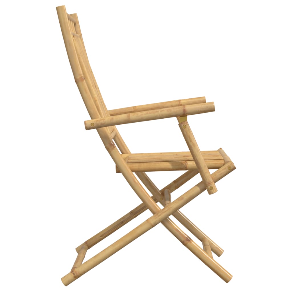 foldbare havestole 2 stk. 53x66x99 cm bambus