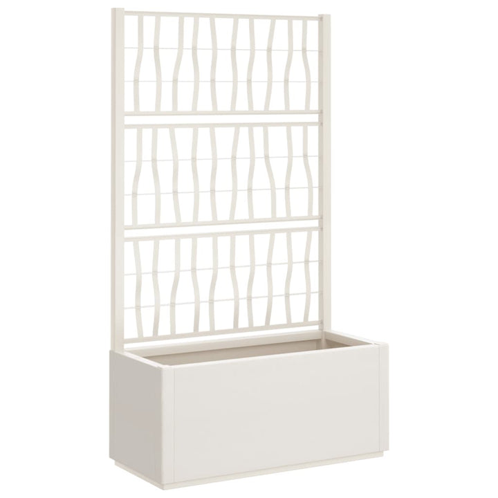 plantekasse med espalier 80x36x140 cm PP hvid