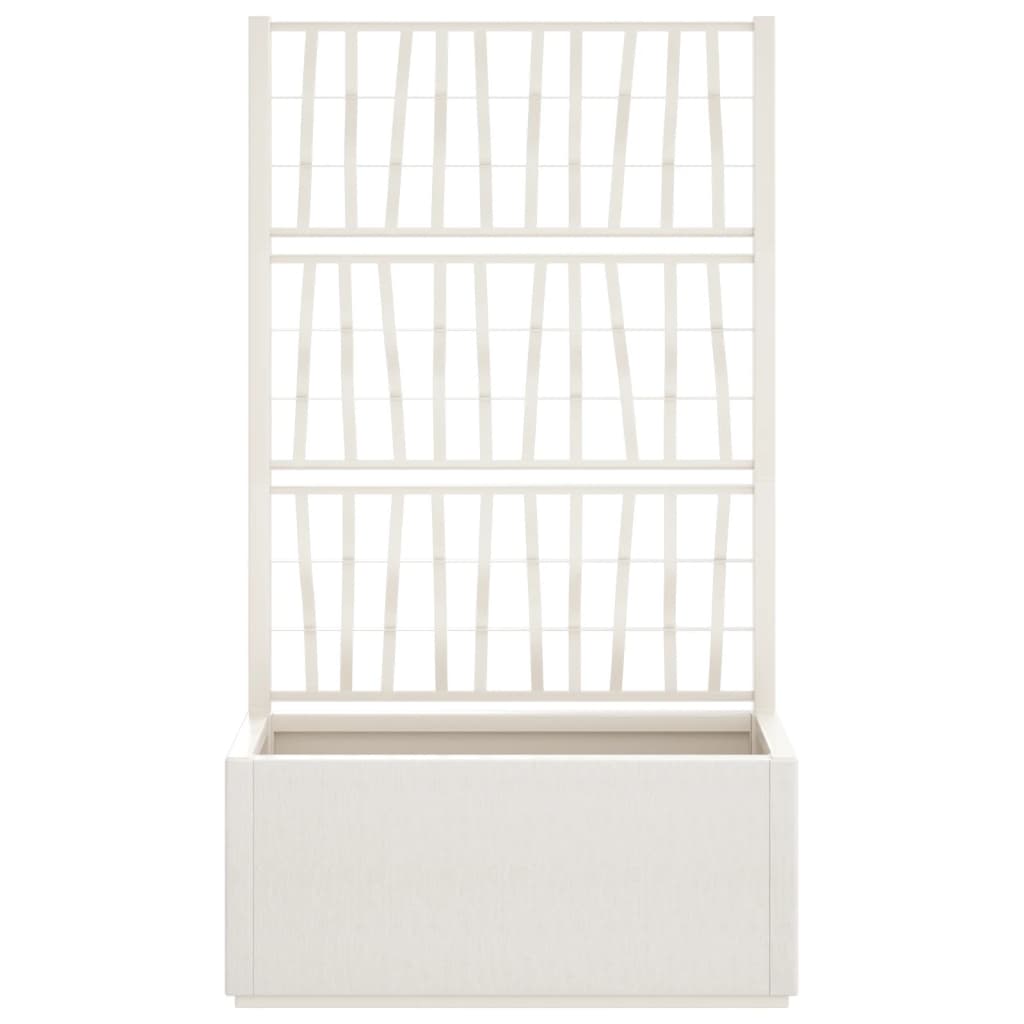 plantekasse med espalier 80x36x140 cm PP hvid