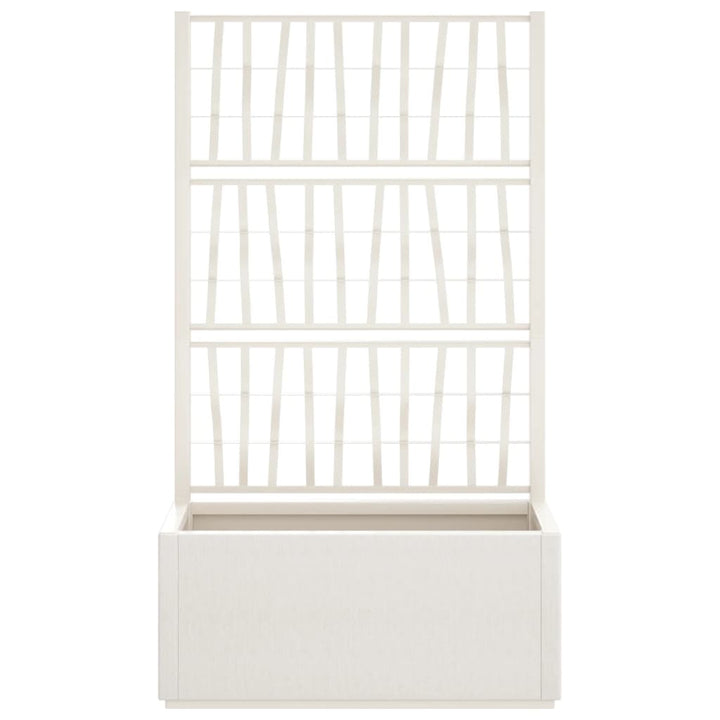 plantekasse med espalier 80x36x140 cm PP hvid