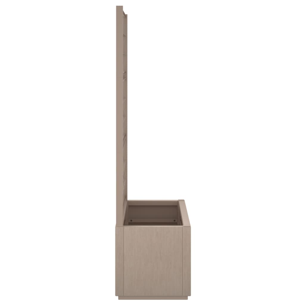 plantekasse med espalier 80x36x140 cm PP lysebrun