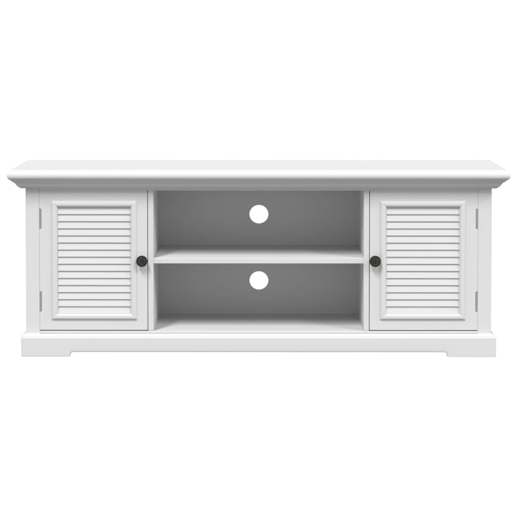 tv-bord 110x30x41 cm konstrueret træ hvid