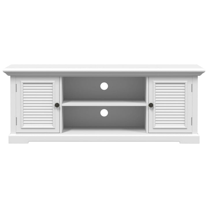 tv-bord 110x30x41 cm konstrueret træ hvid
