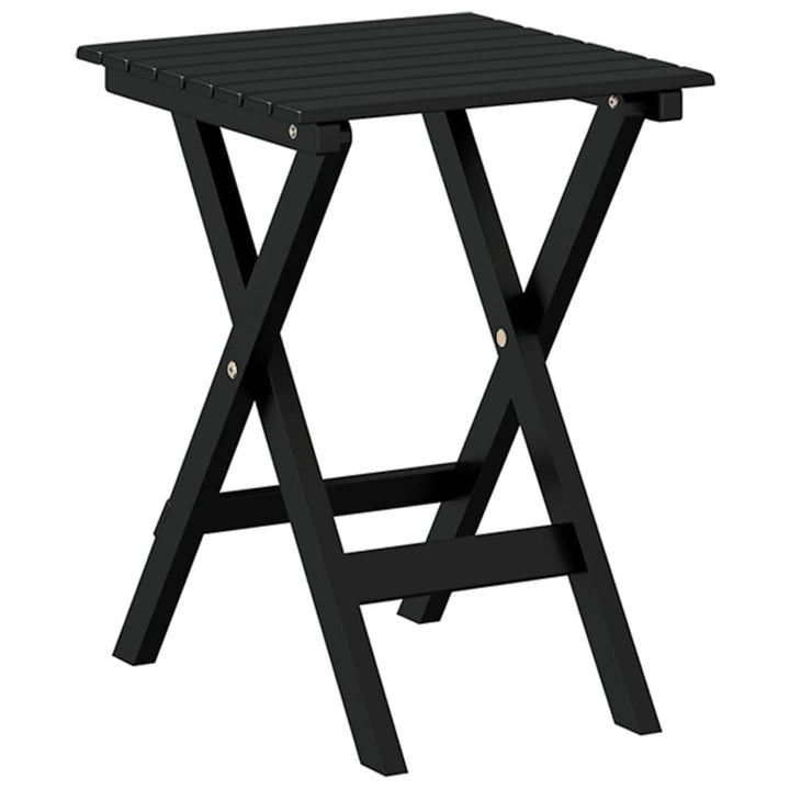 sidebord foldbart massivt poppeltræ sort