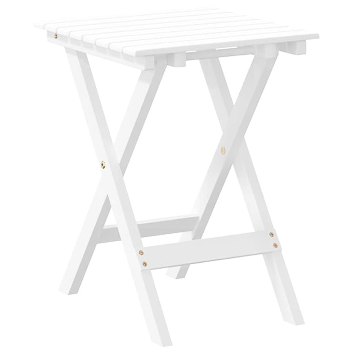 sidebord foldbart massivt poppeltræ hvid