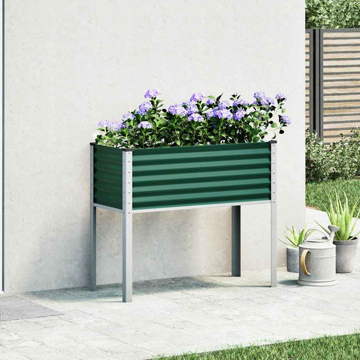 haveplantekasse grøn 100x45x90 cm stål