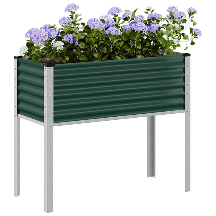 haveplantekasse grøn 100x45x90 cm stål