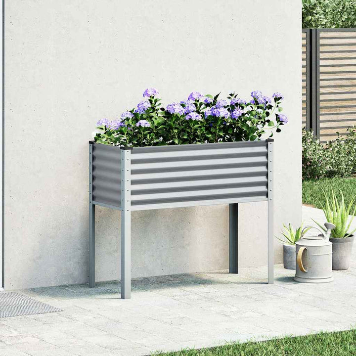 plantekasse 100x45x90 cm stål grå