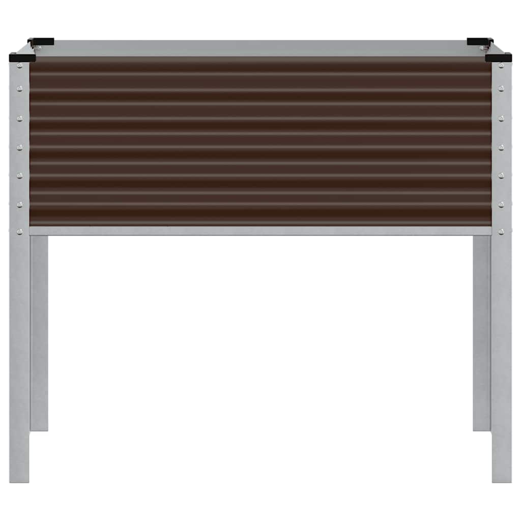 havekrukke brun 100x45x90 cm stål