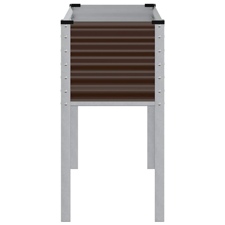 havekrukke brun 100x45x90 cm stål
