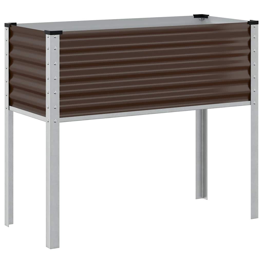 havekrukke brun 100x45x90 cm stål