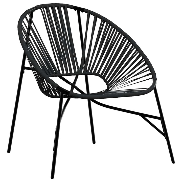haveæg stol polyrattan sort