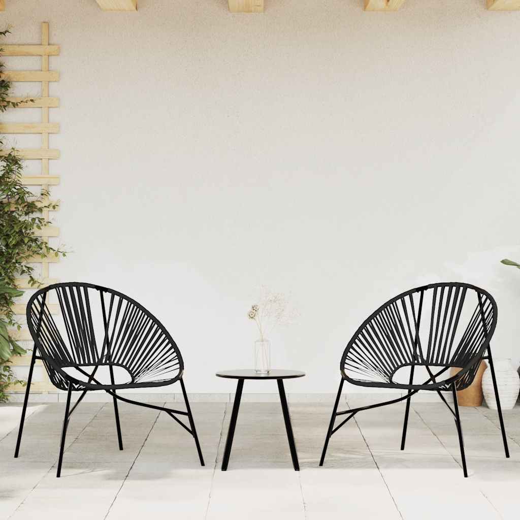 haveæg stol polyrattan sort