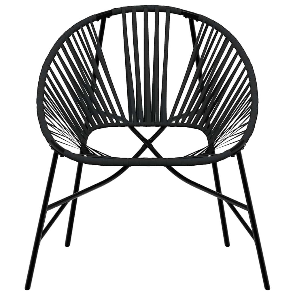 haveæg stol polyrattan sort