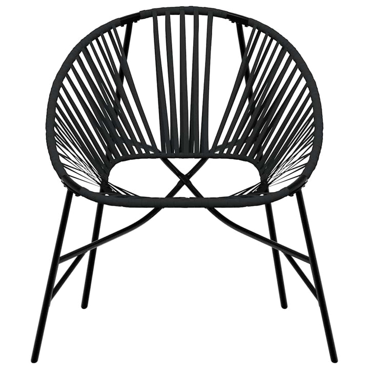 haveæg stol polyrattan sort