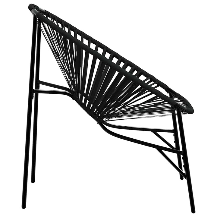 haveæg stol polyrattan sort