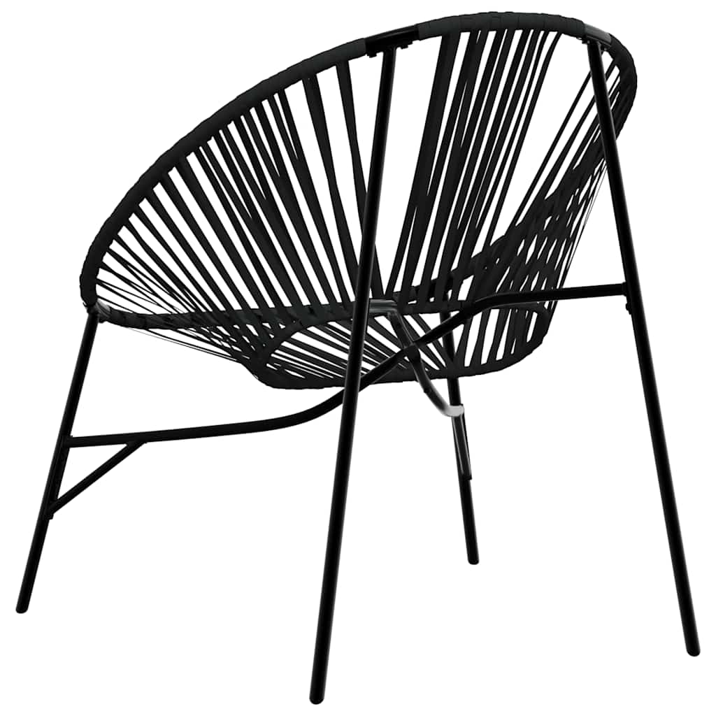 haveæg stol polyrattan sort