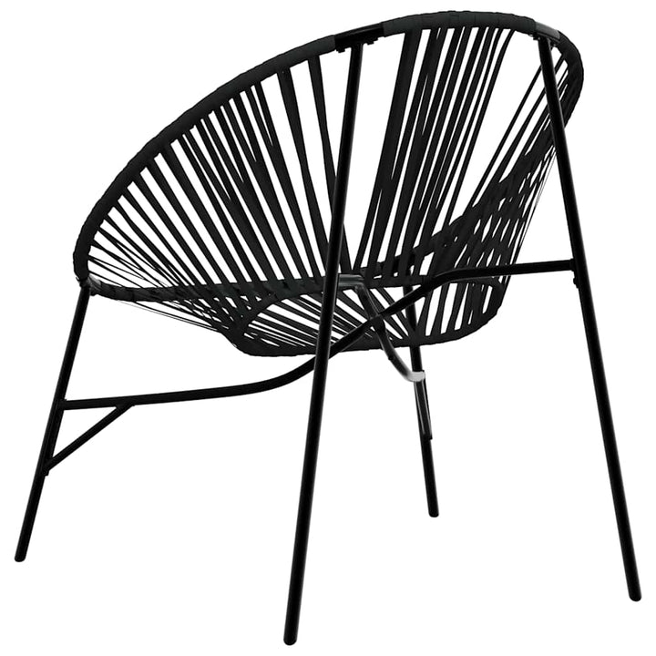 haveæg stol polyrattan sort