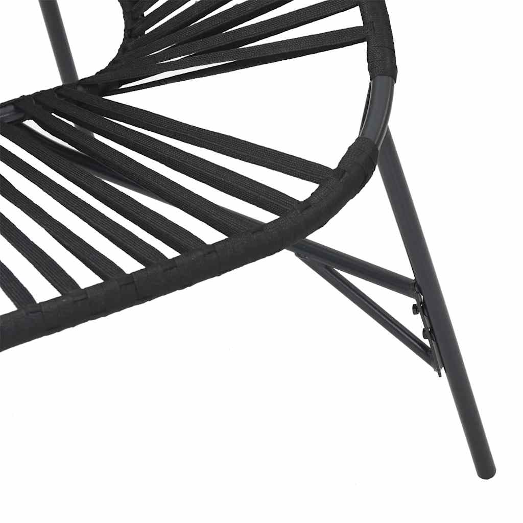 haveæg stol polyrattan sort