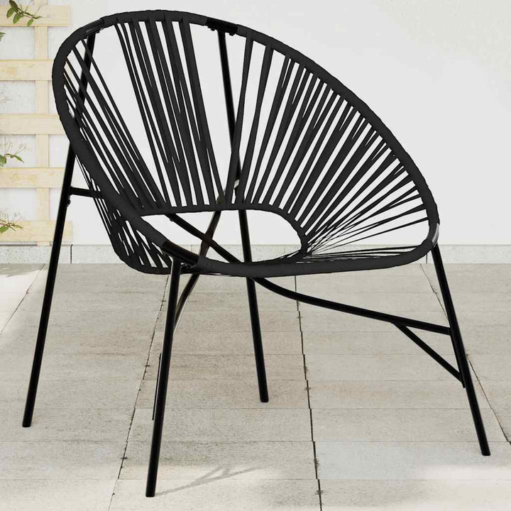 haveæg stol polyrattan sort