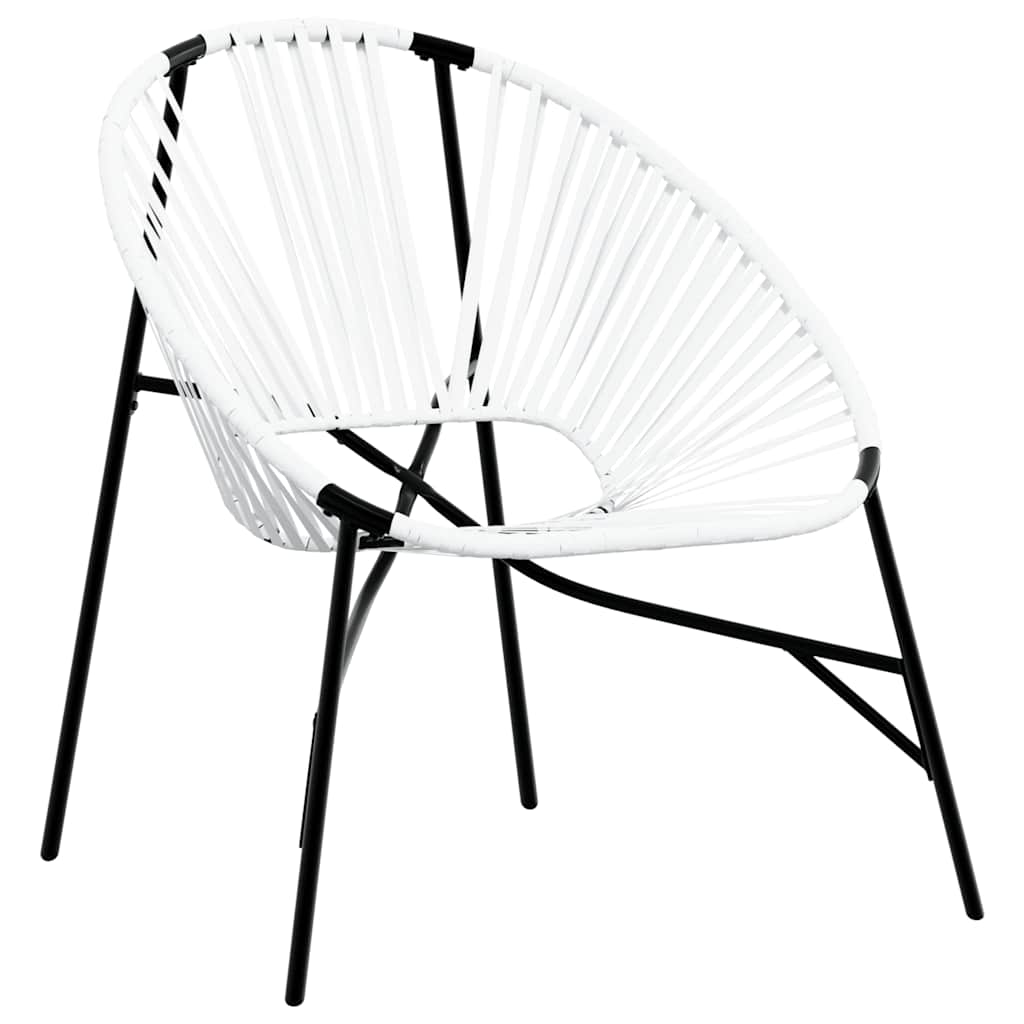 haveæg stol polyrattan sort og hvid