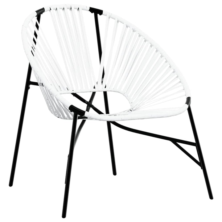 haveæg stol polyrattan sort og hvid
