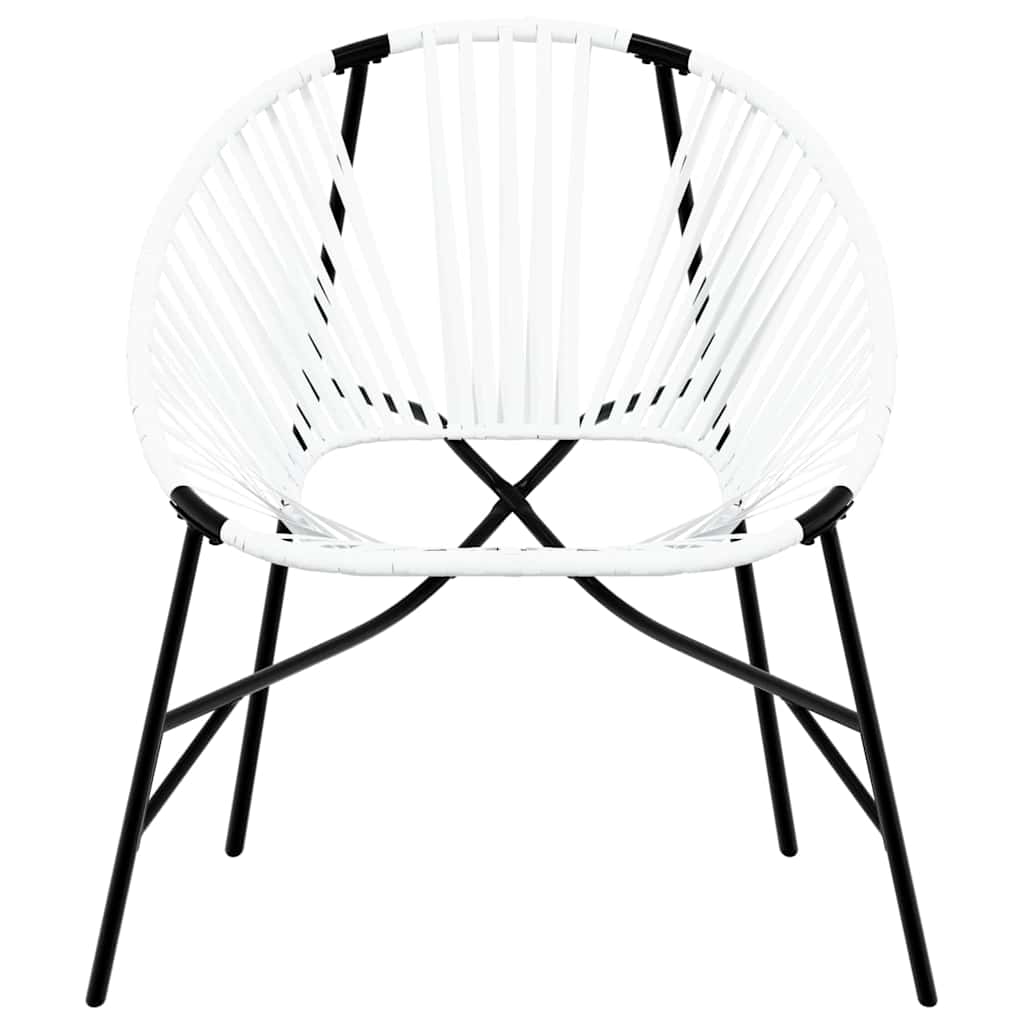 haveæg stol polyrattan sort og hvid