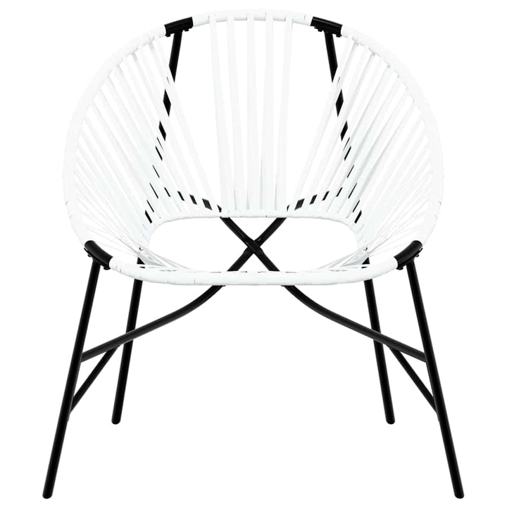 haveæg stol polyrattan sort og hvid