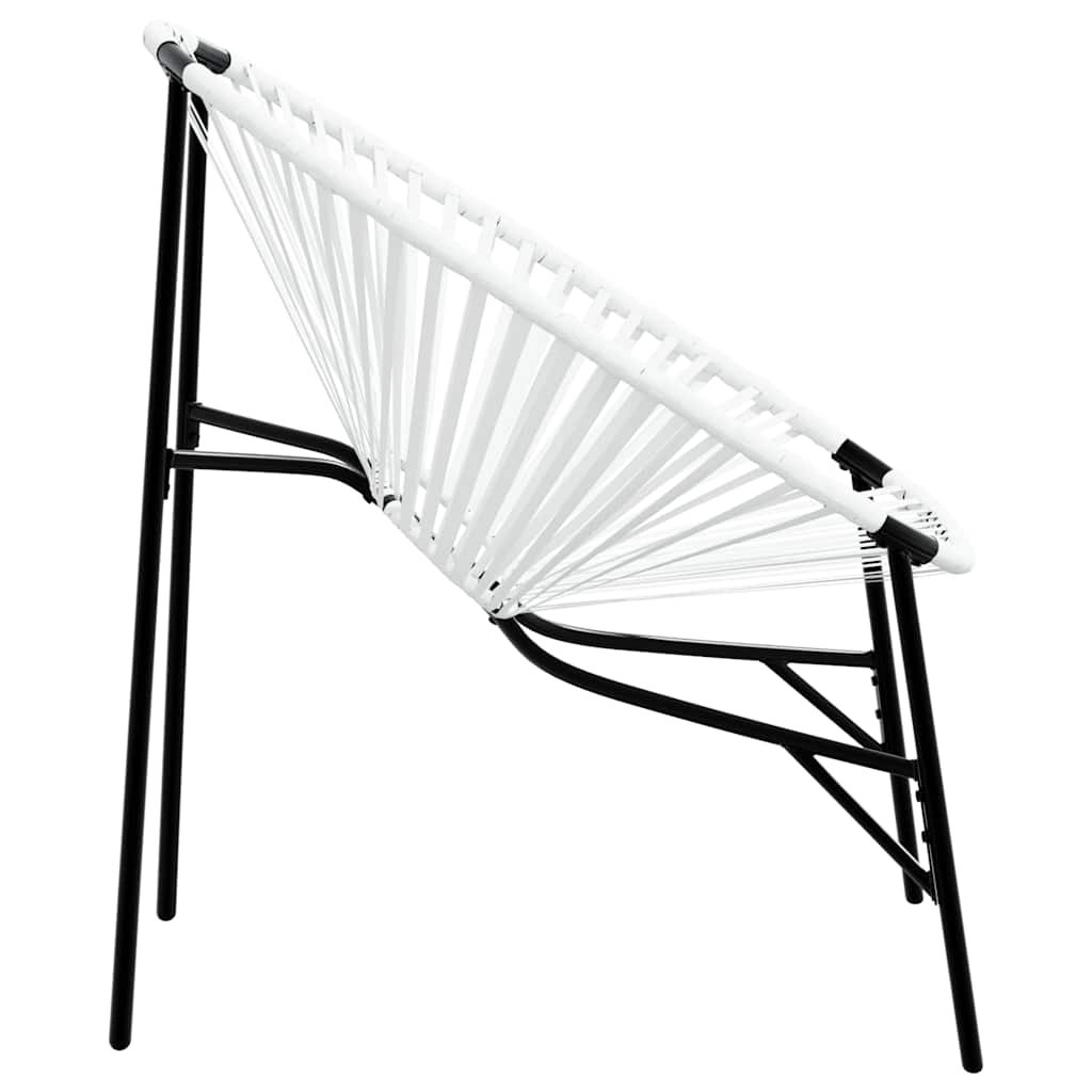 haveæg stol polyrattan sort og hvid