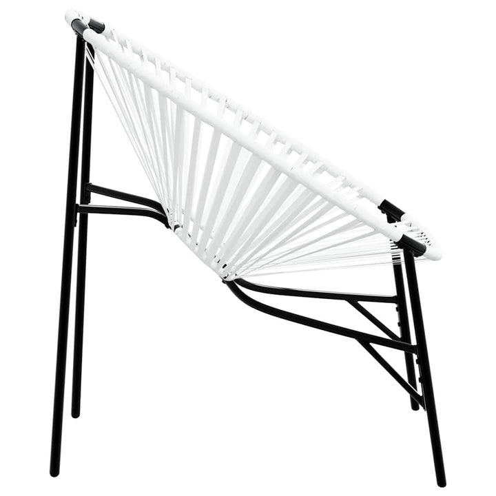 haveæg stol polyrattan sort og hvid