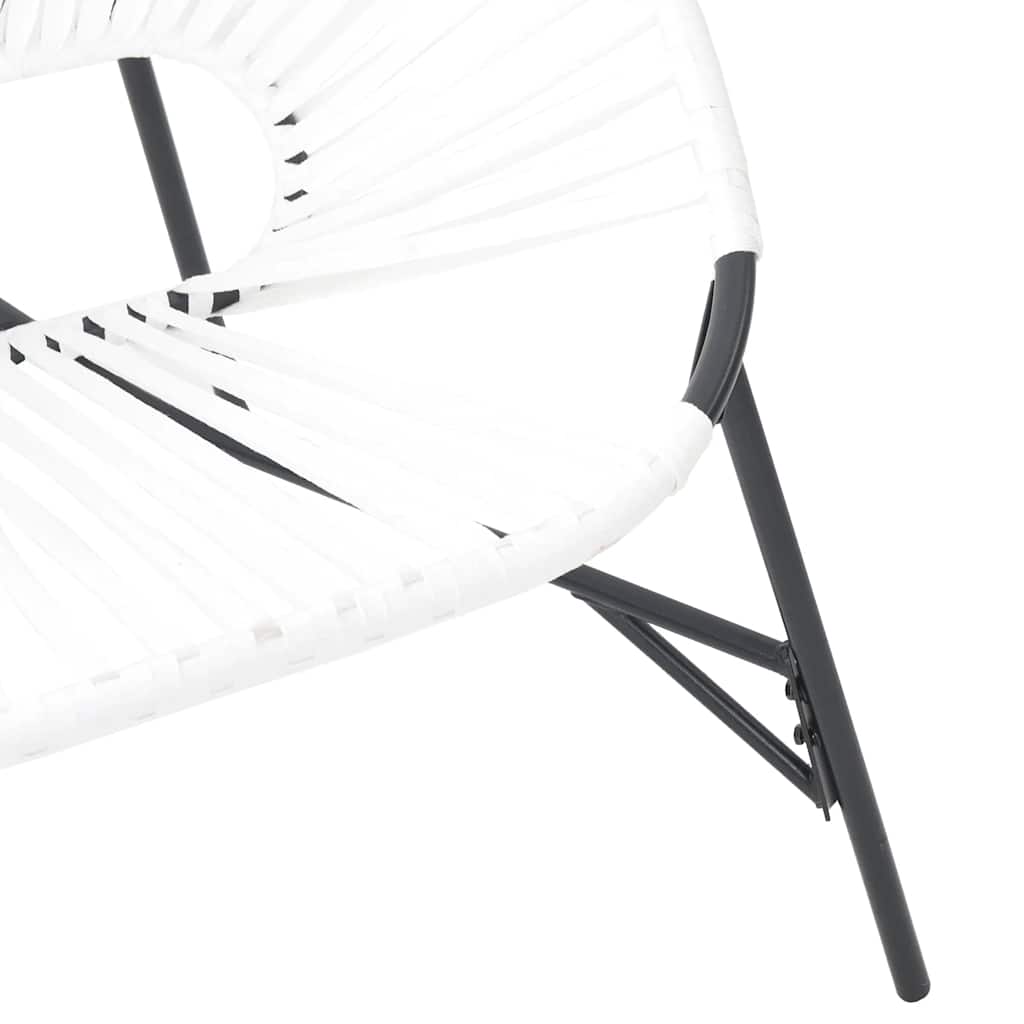 haveæg stol polyrattan sort og hvid