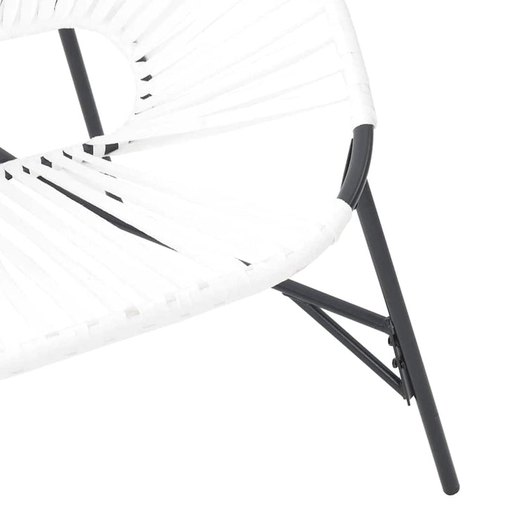 haveæg stol polyrattan sort og hvid
