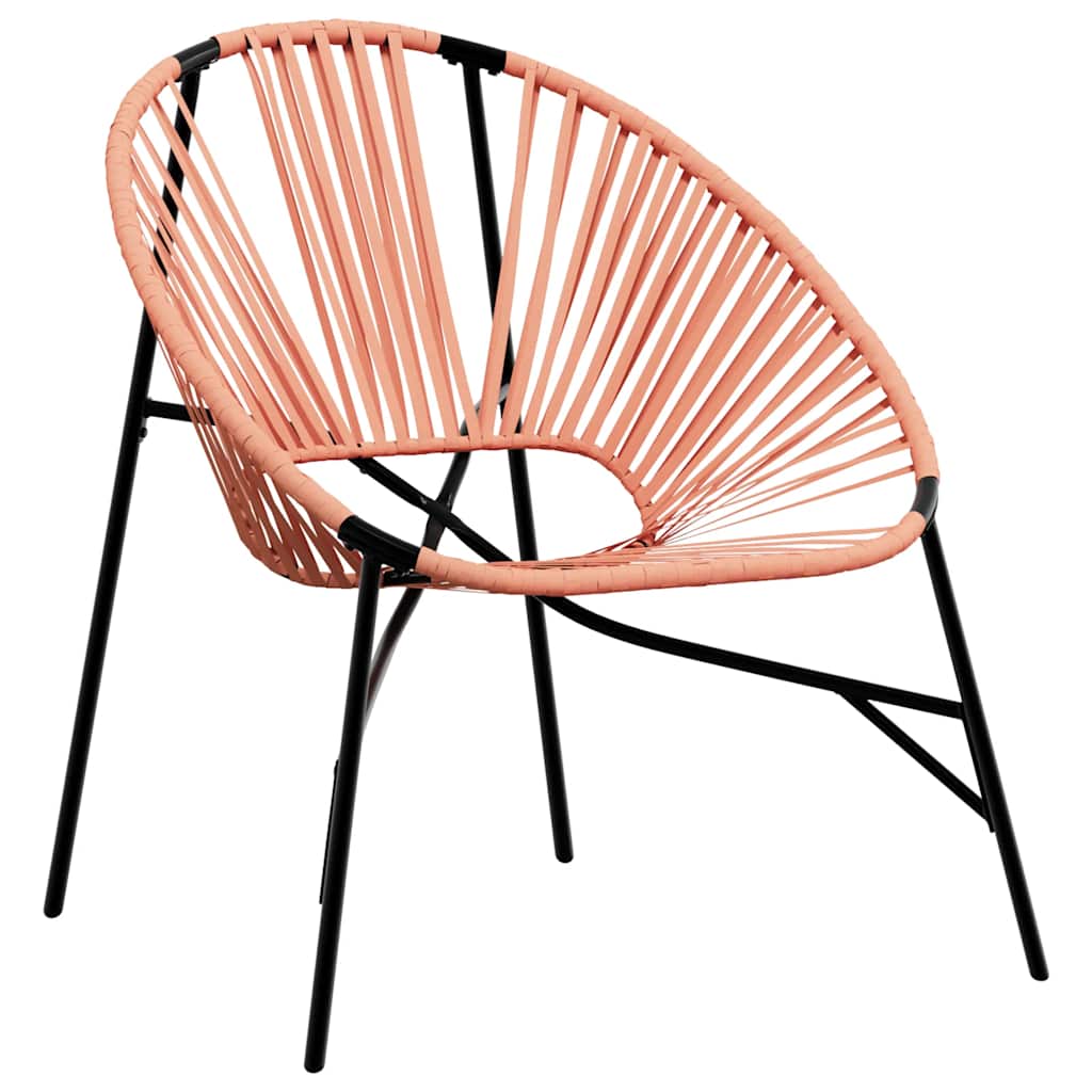 haveæg stol polyrattan sort og orange