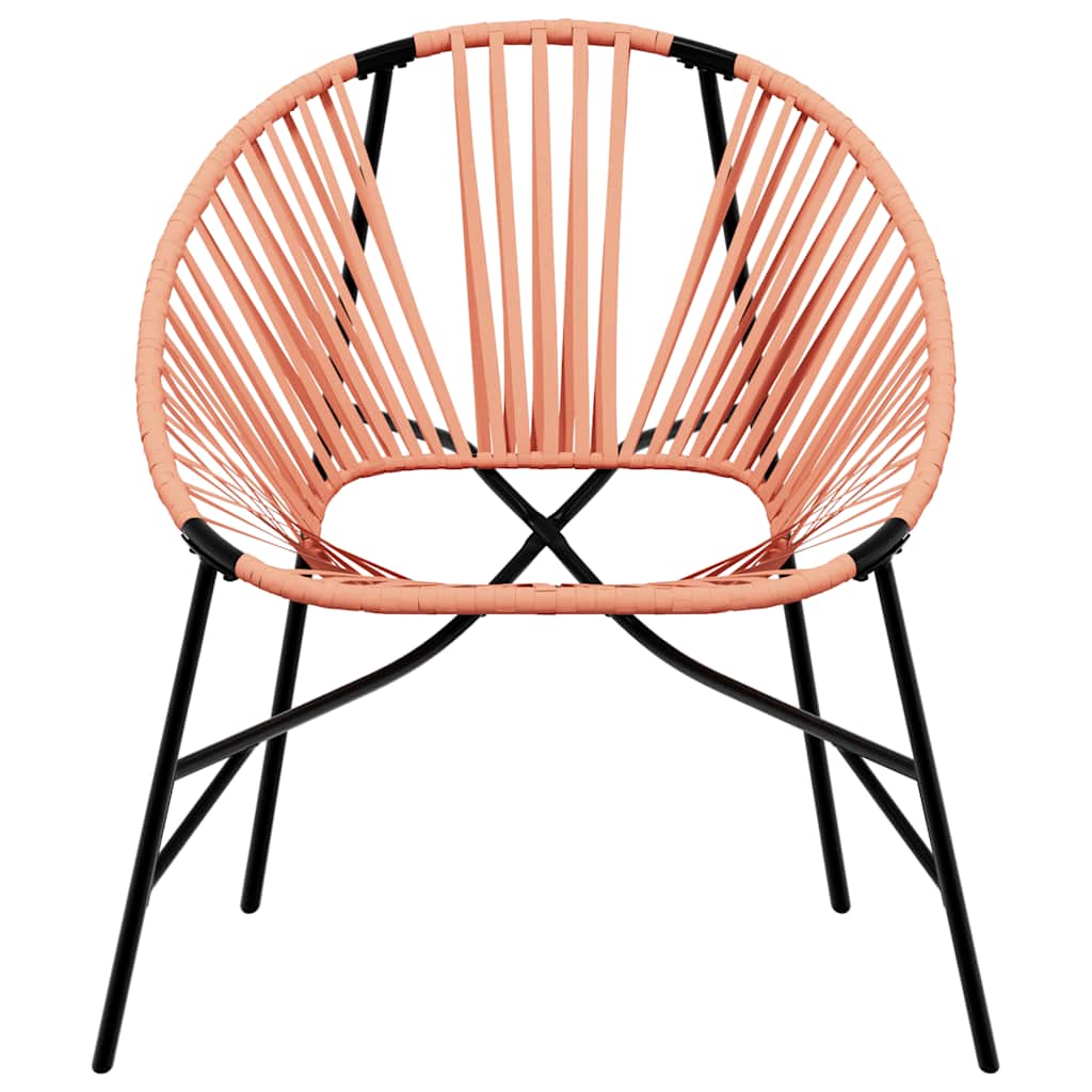 haveæg stol polyrattan sort og orange