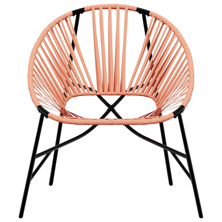haveæg stol polyrattan sort og orange