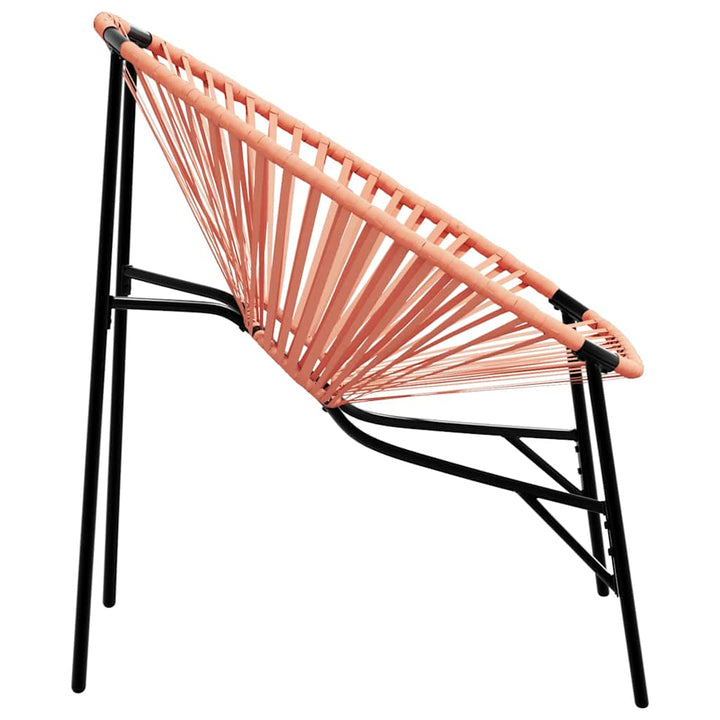 haveæg stol polyrattan sort og orange