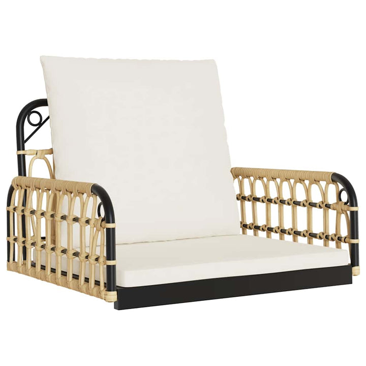 hængestol med hynder 63x58x39 cm polyrattan og stål