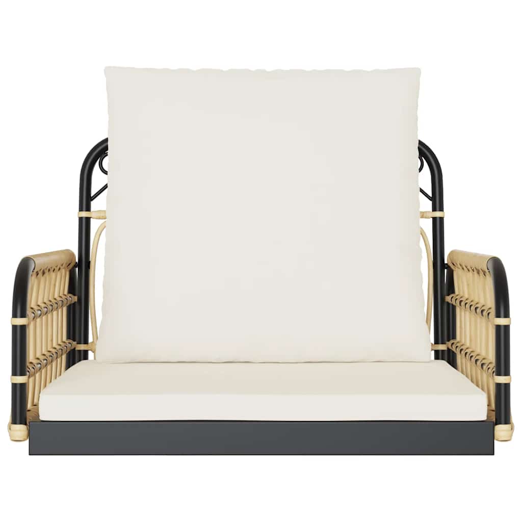 hængestol med hynder 63x58x39 cm polyrattan og stål