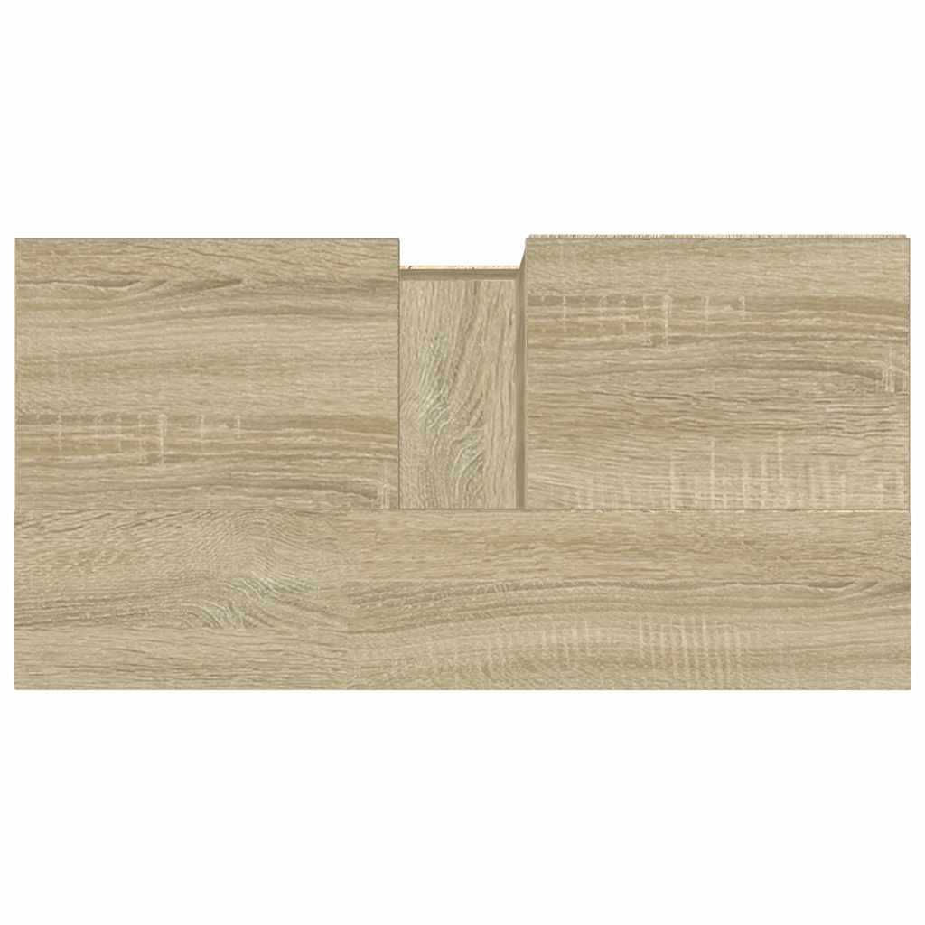 badeværelsesskab 65x33x60 cm konstrueret træ sonoma-eg