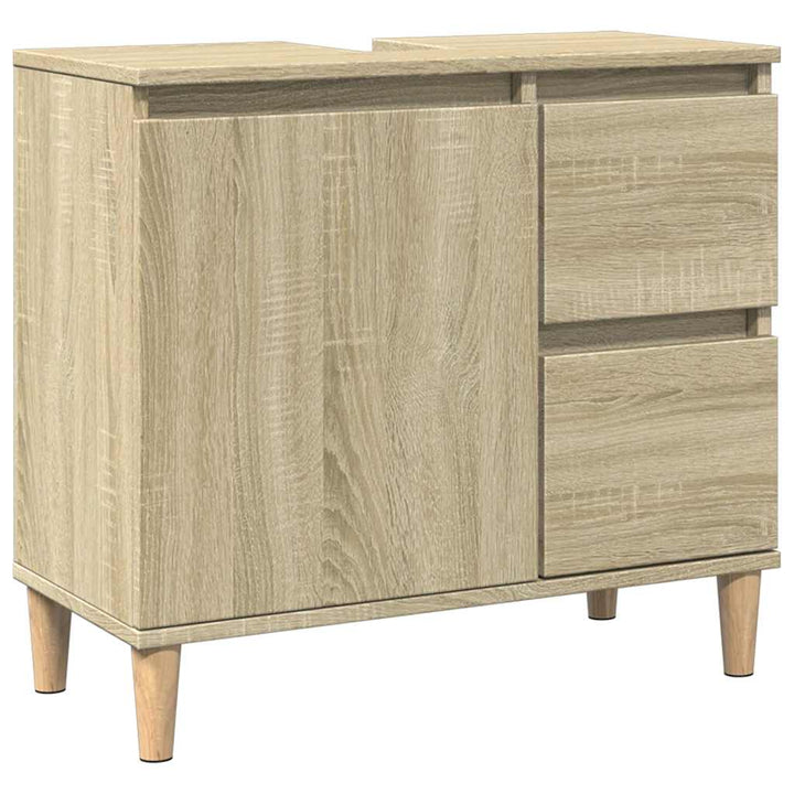 badeværelsesskab 65x33x60 cm konstrueret træ sonoma-eg