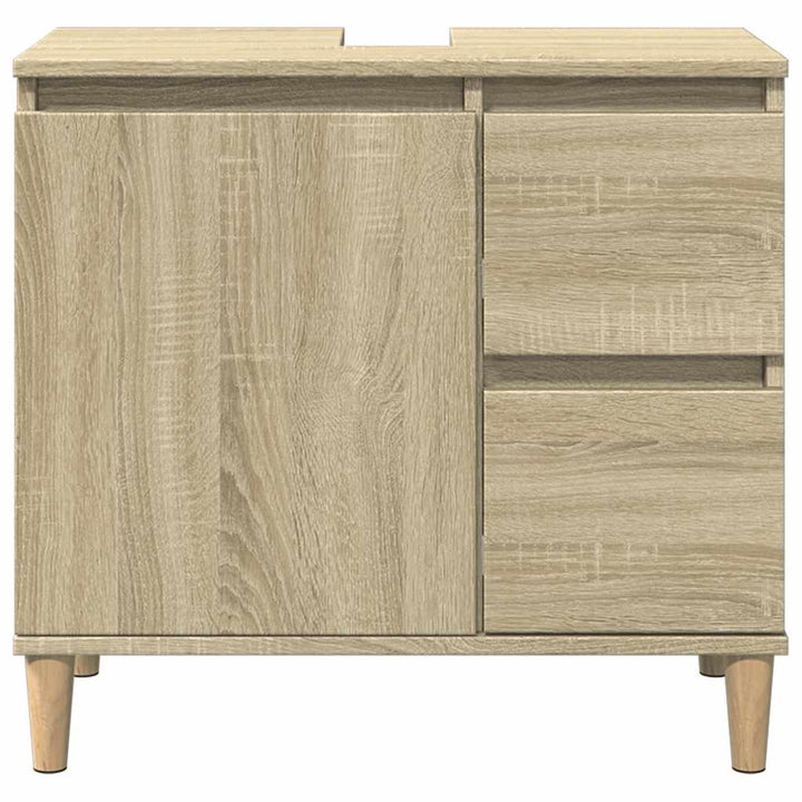 badeværelsesskab 65x33x60 cm konstrueret træ sonoma-eg