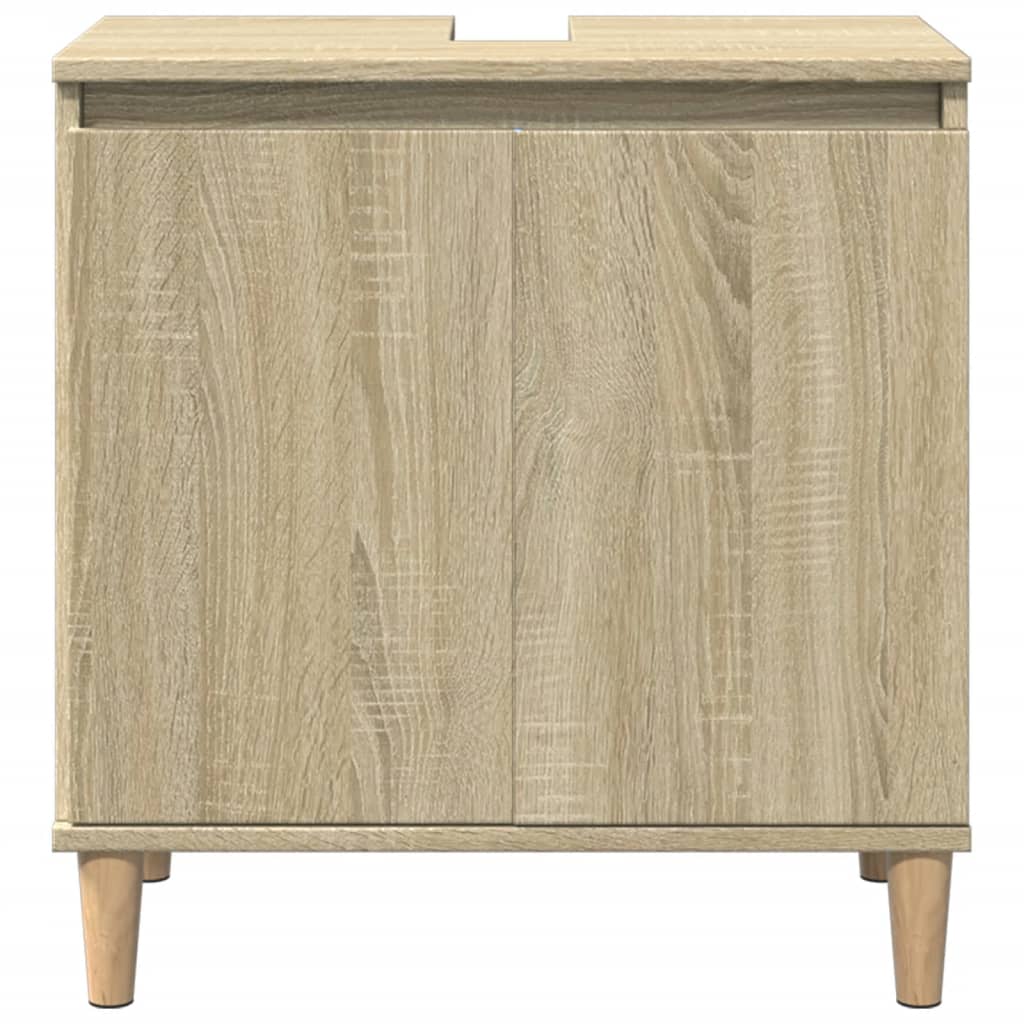 underskab til håndvask 58x33x60 cm konstrueret træ sonoma-eg